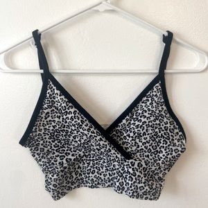 John Galt Leopard Print Cropped Cami
